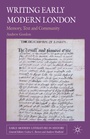 Cover: Writing Early Modern London - Palgrave Macmillan