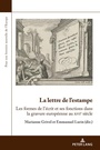 Cover: La lettre de l'estampe - Peter Lang Verlag