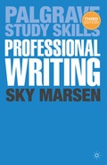 Cover: Professional Writing - Red Globe Press