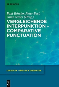 Abbildung von: Vergleichende Interpunktion - Comparative Punctuation - De Gruyter