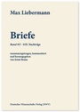 Cover: Max Liebermann: Briefe - Deutscher Wissenschaftsverlag