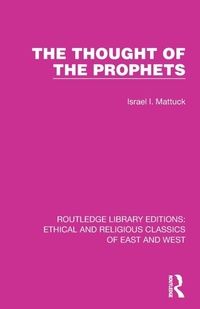 Enlarge image Cover: The Thought of the Prophets - Routledge