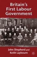 Cover: Britain's First Labour Government - Palgrave Macmillan