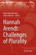 Cover: Hannah Arendt: Challenges of Plurality - Springer