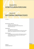 Cover: Zeitschrift f&uuml;r Ostmitteleuropa-Forschung (ZfO) 70/2 / Journal of East Central European Studies (JECES) - Verlag Herder-Institut