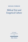 Cover: Biblical Text and Exegetical Culture - Mohr Siebeck