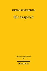 Abbildung von: Der Anspruch - Mohr Siebeck