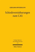 Bild: Schiedsvereinbarungen zum CAS - Mohr Siebeck