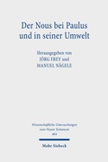 Cover: Der Nous bei Paulus und in seiner Umwelt - Mohr Siebeck