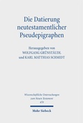 Cover: Die Datierung neutestamentlicher Pseudepigraphen - Mohr Siebeck