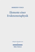Cover: Elemente einer Evidenzmetaphysik - Mohr Siebeck