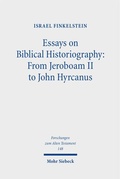 Cover: Essays on Biblical Historiography: From Jeroboam II to John Hyrcanus I - Mohr Siebeck