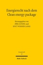 Cover: Energierecht nach dem Clean energy package - Mohr Siebeck