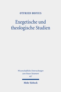Abbildung von: Exegetische und theologische Studien - Mohr Siebeck