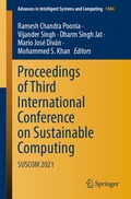 Cover: Proceedings of Third International Conference on Sustainable Computing - Springer