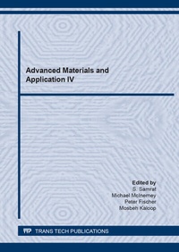 Enlarge image Cover: Advanced Materials and Application IV - Trans Tech Publications Ltd