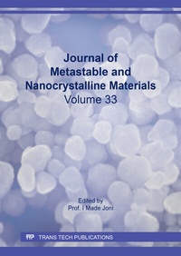 Abbildung von: Journal of Metastable and Nanocrystalline Materials Vol. 33 - Trans Tech Publications Ltd