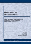 Cover: Materials Science and Modern Manufacturing - Trans Tech Publications Ltd