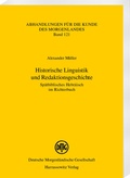 Cover: Historische Linguistik und Redaktionsgeschichte - Harrassowitz Verlag