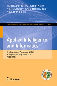 Enlarge image Cover: Applied Intelligence and Informatics - Springer