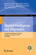 Cover: Applied Intelligence and Informatics - Springer