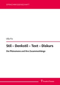 Cover: Stil - Denkstil - Text - Diskurs - Frank & Timme