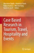 Cover: Case Based Research in Tourism, Travel, Hospitality and Events - Springer