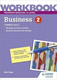 Abbildung von: Pearson Edexcel A-Level Business Workbook 2 - Hodder Education