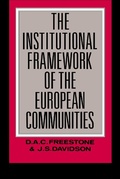 Cover: The Institutional Framework of the European Communities - Routledge