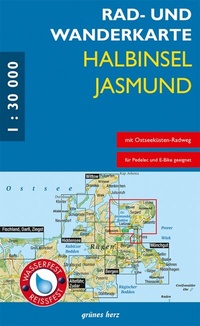 Abbildung von: Rad- und Wanderkarte Halbinsel Jasmund - grünes herz