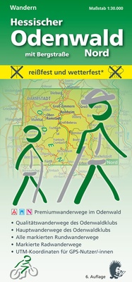 Abbildung von: Wandern, Hessischer Odenwald Nord mit Bergstraße - MeKi Landkarten
