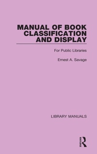 Abbildung von: Manual of Book Classification and Display - Routledge