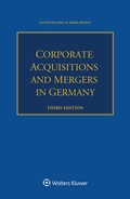 Cover: Corporate Acquisitions and Mergers in Germany - Kluwer Law International