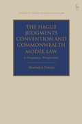 Bild: The Hague Judgments Convention and Commonwealth Model Law - Hart Publishing