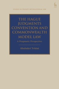 Bild: The Hague Judgments Convention and Commonwealth Model Law - Hart Publishing