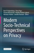 Cover: Modern Socio-Technical Perspectives on Privacy - Springer