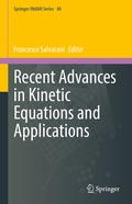 Cover: Recent Advances in Kinetic Equations and Applications - Springer