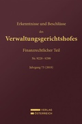 Cover: Erkenntnisse und Beschl&uuml;sse des Verwaltungsgerichtshofes - Verlag &Ouml;sterreich