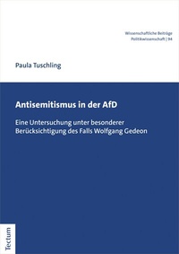Abbildung von: Antisemitismus in der AfD - Tectum Wissenschaftsverlag