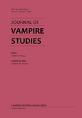 Cover: Journal of Vampire Studies - Vampire Studies Association
