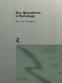 Cover: Key Quotations in Sociology - Routledge