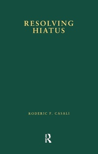 Enlarge image Cover: Resolving Hiatus - Routledge