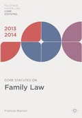 Cover: Core Statutes on Family Law 2013-14 - Palgrave Macmillan