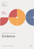 Cover: Core Statutes on Evidence - Palgrave
