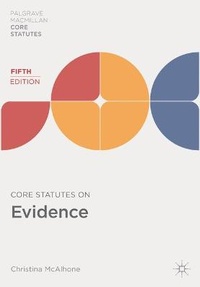 Enlarge image Cover: Core Statutes on Evidence - Palgrave