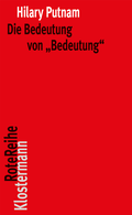 Bild: Die Bedeutung von "Bedeutung" - Vittorio Klostermann Verlag