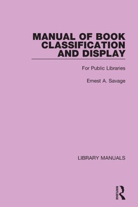 Abbildung von: Manual of Book Classification and Display - Routledge