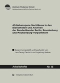 Cover: Afrikabezogene Nachl&auml;sse - Klaus Schwarz Verlag
