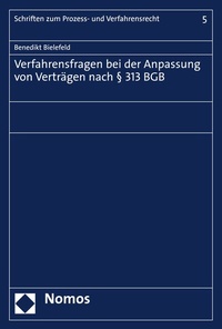Abbildung von: Verfahrensfragen bei der Anpassung von Verträgen nach § 313 BGB - Nomos