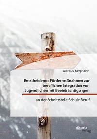 Abbildung von: Entscheidende Fördermaßnahmen zur beruflichen Integration von Jugendlichen mit Beeinträchtigungen an der Schnittstelle Schule-Beruf - Diplomica Verlag